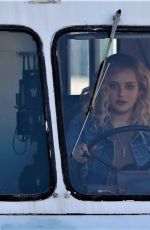 KATHERINE LANGFORD Driving a Ice Cream Truck on the Set of Spontaneous in Vancouver 02/20/2018