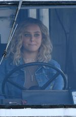 KATHERINE LANGFORD Driving a Ice Cream Truck on the Set of Spontaneous in Vancouver 02/20/2018