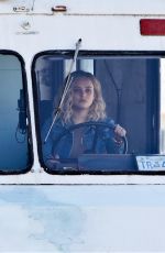 KATHERINE LANGFORD Driving a Ice Cream Truck on the Set of Spontaneous in Vancouver 02/20/2018