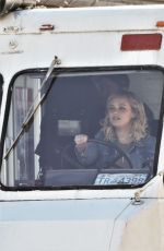 KATHERINE LANGFORD Driving a Ice Cream Truck on the Set of Spontaneous in Vancouver 02/20/2018