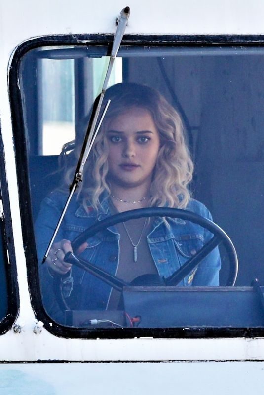 KATHERINE LANGFORD Driving a Ice Cream Truck on the Set of Spontaneous in Vancouver 02/20/2018