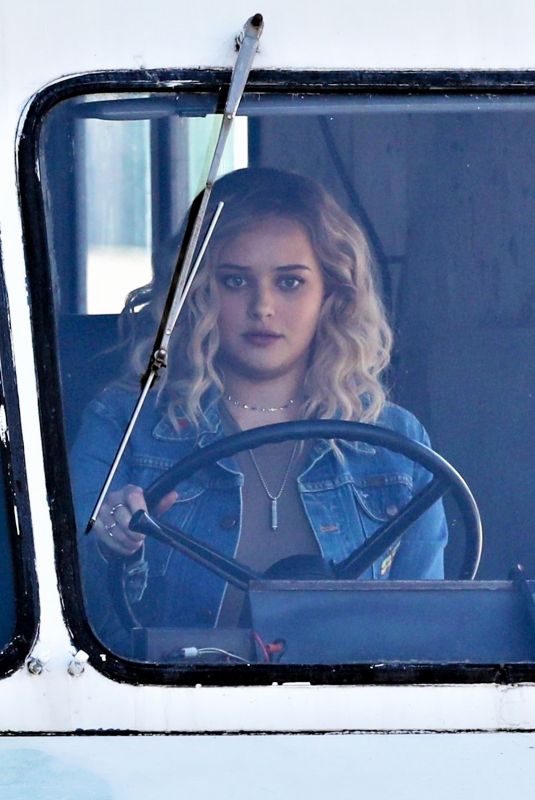 KATHERINE LANGFORD Driving a Ice Cream Truck on the Set of Spontaneous in Vancouver 02/20/2018