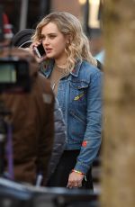 KATHERINE LANGFORD Driving a Ice Cream Truck on the Set of Spontaneous in Vancouver 02/20/2018