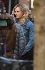 KATHERINE LANGFORD Driving a Ice Cream Truck on the Set of Spontaneous in Vancouver 02/20/2018