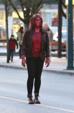 KATHERINE LANGFROD on the Set of Spontaneous in Vancouver 02/20/2018