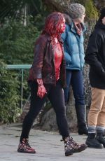 KATHERINE LANGFROD on the Set of Spontaneous in Vancouver 02/20/2018
