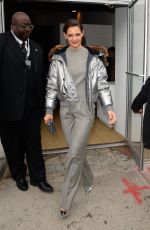 KATIE HOLMES Out at New York Fashion Week 02/12/2018