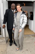 KATIE HOLMES Out at New York Fashion Week 02/12/2018