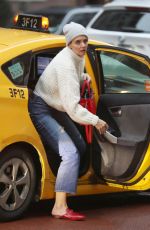 KATIE HOLMES Out in New York 02/25/2018