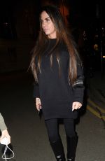 KATIE PRICE Out for Dinner in Manchester 02/15/2018