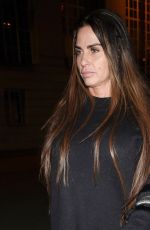 KATIE PRICE Out for Dinner in Manchester 02/15/2018