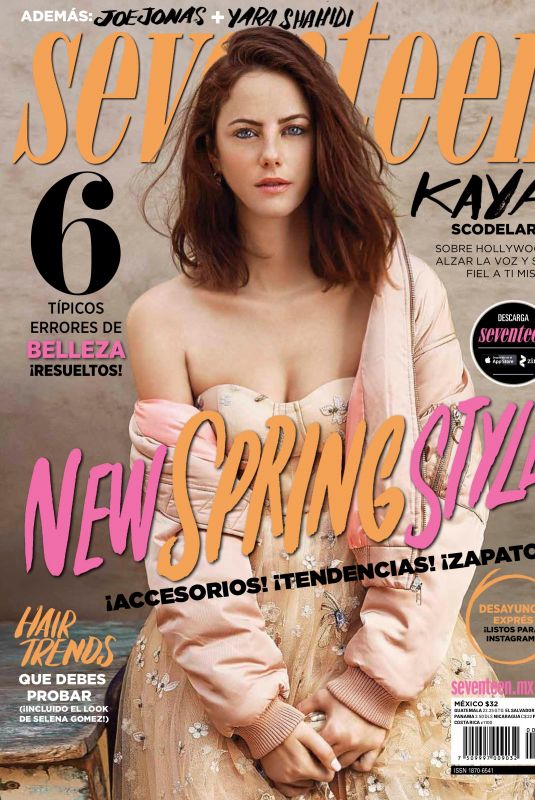 KAYA SCODELARIO in Seventeen Magazine, Mexico March 2018
