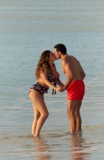 KELLY BROOK in Bikini and Jeremy Parisi at a Beach in Antigua 02/07/2018