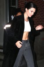 KENDALL JENNER Leaves Carbone Restaurant in New York 01/26/2018