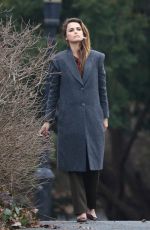 KERI RUSSELL on the Set of The Americans in New York 02/15/2018