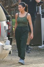 KIM and KOURTNEY KARDASHIAN Filming Out in Malibu 02/01/2018