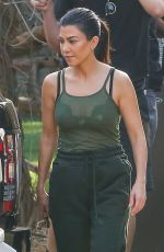 KIM and KOURTNEY KARDASHIAN Filming Out in Malibu 02/01/2018