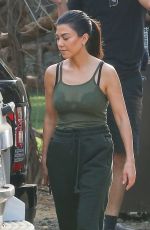 KIM and KOURTNEY KARDASHIAN Filming Out in Malibu 02/01/2018