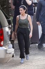 KIM and KOURTNEY KARDASHIAN Filming Out in Malibu 02/01/2018