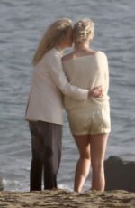 KIM BASINGER and IRELAND BALDWIN on the Set of a Photoshoot in Malibu 02/09/2018