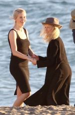 KIM BASINGER and IRELAND BALDWIN on the Set of a Photoshoot in Malibu 02/09/2018