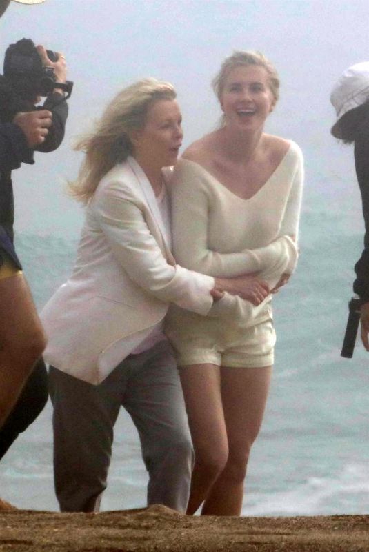 KIM BASINGER and IRELAND BALDWIN on the Set of a Photoshoot in Malibu 02/09/2018