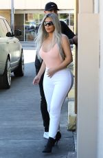 KIM KARDASHIAN Out for Lunch at Carousel Restaurant in Hollywood 02/15/2018
