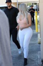 KIM KARDASHIAN Out for Lunch at Carousel Restaurant in Hollywood 02/15/2018
