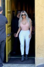 KIM KARDASHIAN Out for Lunch at Carousel Restaurant in Hollywood 02/15/2018