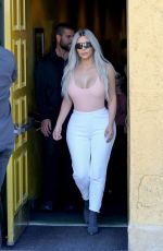 KIM KARDASHIAN Out for Lunch at Carousel Restaurant in Hollywood 02/15/2018