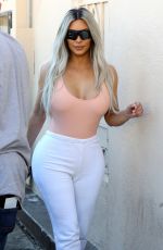 KIM KARDASHIAN Out for Lunch at Carousel Restaurant in Hollywood 02/15/2018