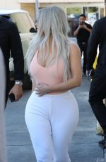 KIM KARDASHIAN Out for Lunch at Carousel Restaurant in Hollywood 02/15/2018