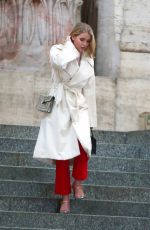 KITTY SPENCER on the Set of a Photoshoot in Milan 02/24/2018