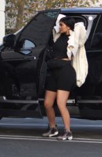 KYLIE JENNER in Shorts Out in Los Angeles 02/10/2018