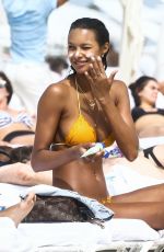 LAIS RIBEIRO and JASMINE TOOKES in Bikinis at a Beach in Miami 02/20/2018