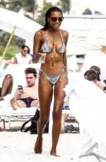 LAIS RIBEIRO and JASMINE TOOKES in Bikinis at a Beach in Miami 02/20/2018