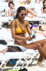 LAIS RIBEIRO and JASMINE TOOKES in Bikinis at a Beach in Miami 02/20/2018