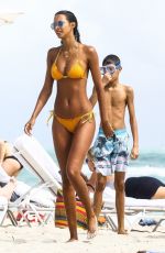 LAIS RIBEIRO and JASMINE TOOKES in Bikinis at a Beach in Miami 02/20/2018
