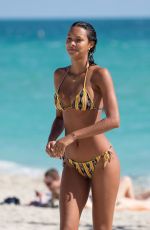 LAIS RIBEIRO in Bikini at a Beach in Miami 02/18/2018