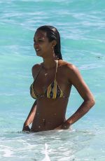 LAIS RIBEIRO in Bikini at a Beach in Miami 02/18/2018