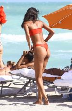 LAIS RIBEIRO in Bikini on the Beach in Miami 02/22/2018