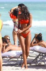 LAIS RIBEIRO in Bikini on the Beach in Miami 02/22/2018
