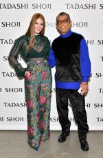 LARSEN THOMPSON at Tadashi Shoji Fashion Show at New York Fashion Week 02/08/2018