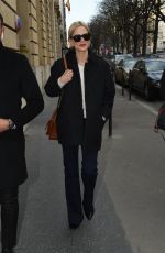 LAURA BAILEY Arrives at Ritz Hotel in Paris 02/26/2018