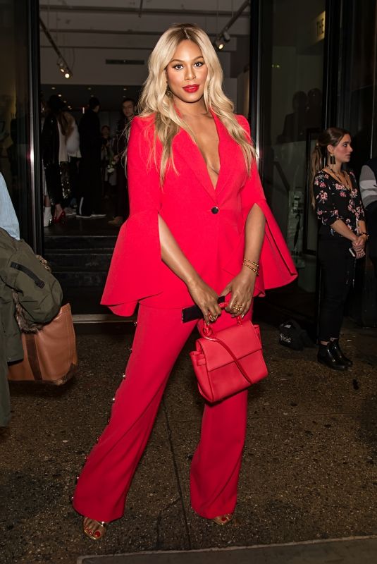 LAVERNE COX Leaves Prabal Gurung Fashion Show in New York 02/11/2018