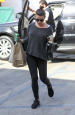 LEA MICHELE Arrives at a Hair Salon in Los Angeles 02/12/2018