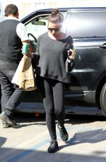 LEA MICHELE Arrives at a Hair Salon in Los Angeles 02/12/2018