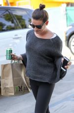 LEA MICHELE Arrives at a Hair Salon in Los Angeles 02/12/2018