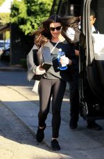 LEA MICHELE Leaves Nine Zero One Salon in West Hollywood 02/12/2018