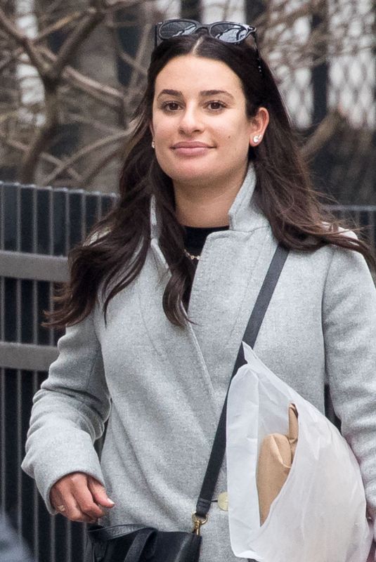 LEA MICHELE Out and About in New York 02/18/2018